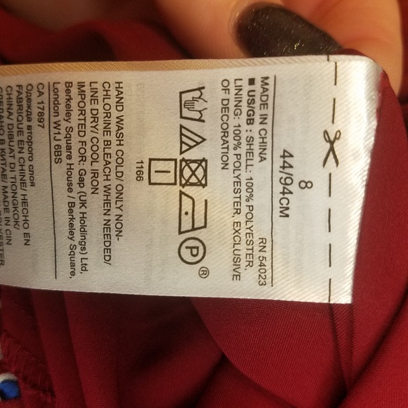 Banana Republic Burgandy & Blue Pleated Skirt - Picture 6 of 7